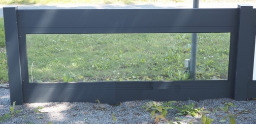 Gartenzaun Wahnbek  200 x 100 cm - 2 Planken - Mittig Glas - Erweiterung